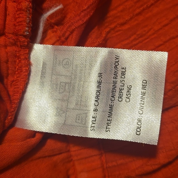 Better Unsaid Women's Boho Long Sleeve Cinched Bodice Crop Top Red Size M - Picture 8 of 9